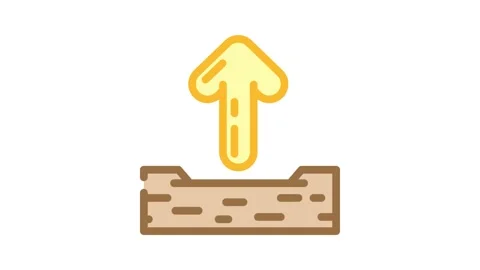 Up arrow sending data color icon animation Stock-Footage 327266416