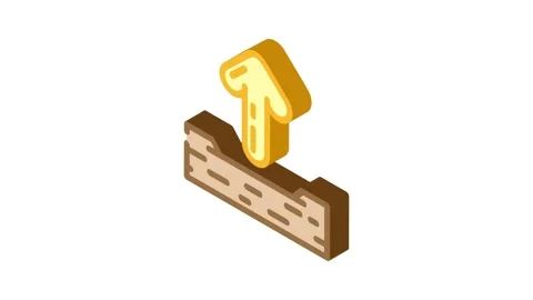 Up arrow sending data isometric icon animation Stock Footage 327289341