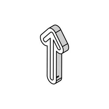 Up arrow sending data isometric icon vector illustration 스톡 일러스트