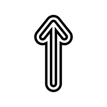 Up arrow sending data line icon vector illustration 스톡 일러스트