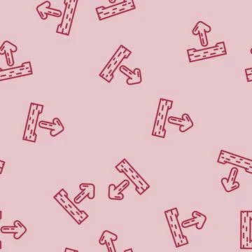 Up arrow sending data line vector seamless pattern Stock Illustration