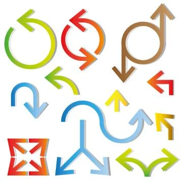 Arrow set Illustrazione stock