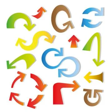 Arrow set Stock Illustration