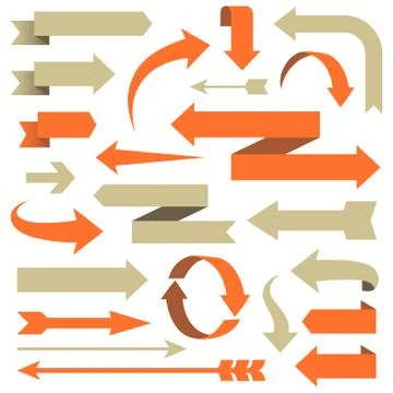 Arrow Set Stock Illustration