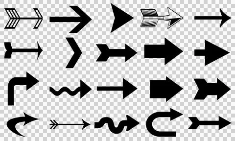 Arrow set Stock Illustration