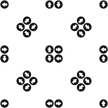 Arrow set pattern seamless black Stock Illustration