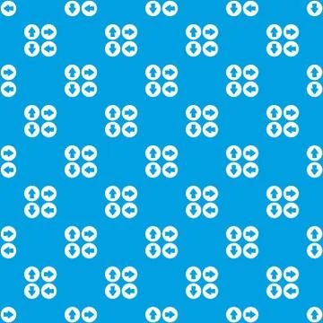 Arrow set pattern seamless blue Stock Illustration