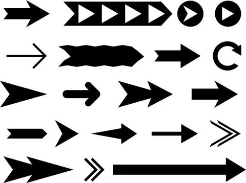 Arrow Set Vector 스톡 일러스트