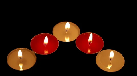 Arrow shape of candles Stock Footage 35625086