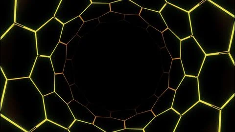 Arrow shape glowing red and blue neon design neon lines movement in loop VJ and Stock Illustration
