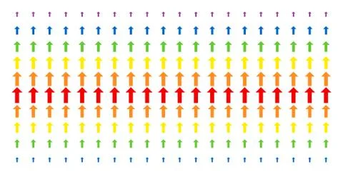 Arrow Shape Halftone Spectral Pattern Stock Illustration