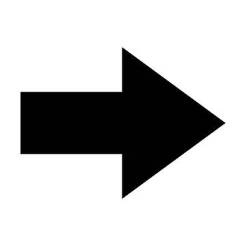 Arrow shape symbol vector icon for creative graphic design ui element Stock Illustration