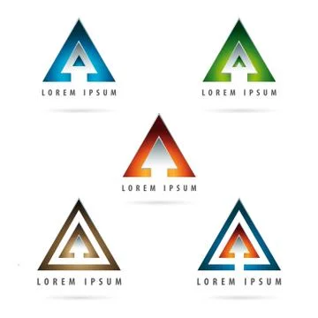 Arrow shaped logo Stock Illustration