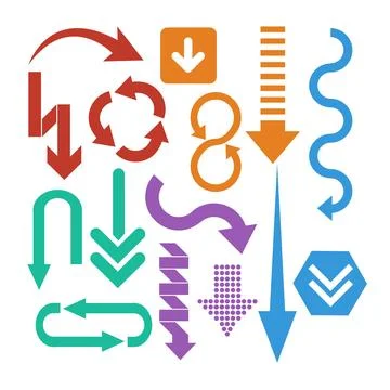 Arrow Shapes Pack (Multipurpose) Stockillustratie