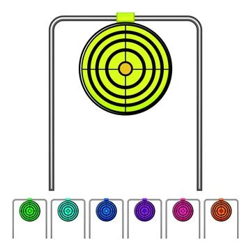 Arrow shooting target cartoon vector graphic Stock Illustration