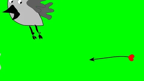 An arrow shot from a bow and aimed at a bird in flight. In sky with fast speed Stock Footage 286338556