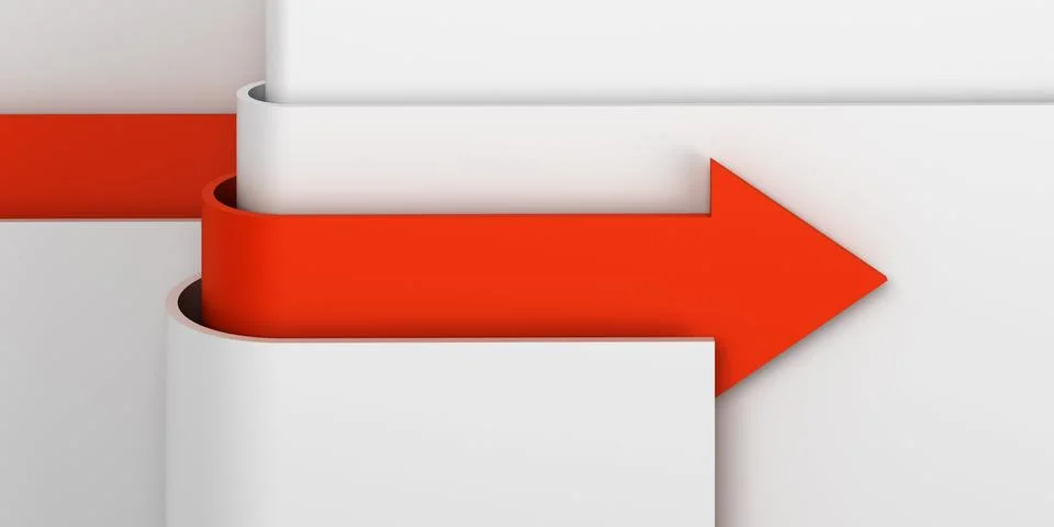 Arrow show solution Stock Illustration