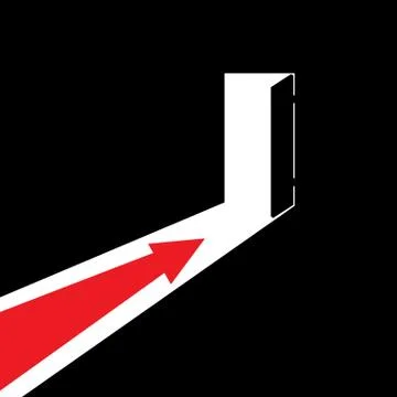 Arrow showing the direction Illustrazione stock