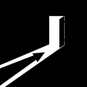 Arrow showing the direction Illustrazione stock