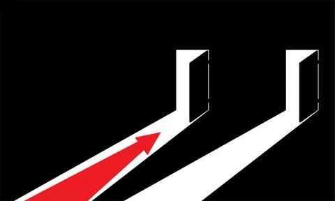 Arrow showing the direction. Stock Illustration