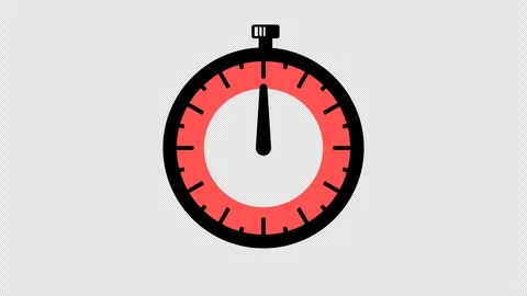 Arrow shows a time interval of 60 minutes graphic animation Stock Footage 302825604