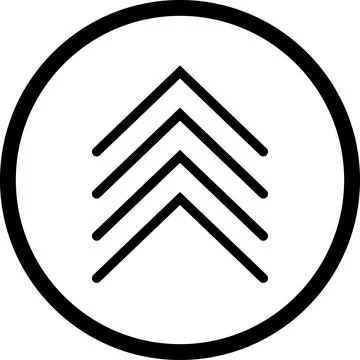 Arrow up side direction inside the black circle. Black Arrow Button Pointing Up. Stock Illustration