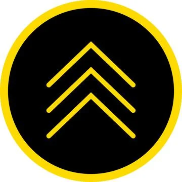 Arrow up side direction inside the black circle. Black Arrow Button Pointing Up. Stock Illustration