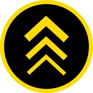 Arrow up side direction inside the black circle. Black Arrow Button Pointing Up. Illustrazione stock