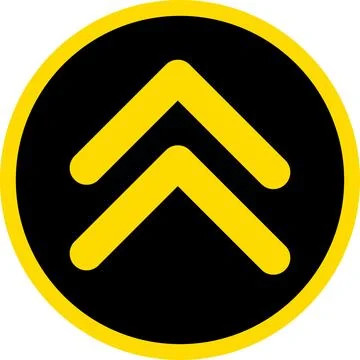 Arrow up side direction inside the black circle. Black Arrow Button Pointing Up. Illustrazione stock