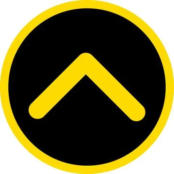 Arrow up side direction inside the black circle. Black Arrow Button Pointing Up. Stock Illustration