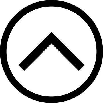 Arrow up side direction inside the black circle. Black Arrow Button Pointing Up. Stock Illustration