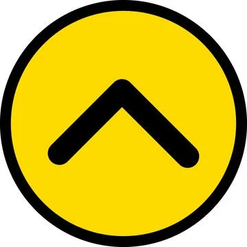 Arrow up side direction inside the black circle. Black Arrow Button Pointing Up. Stock Illustration