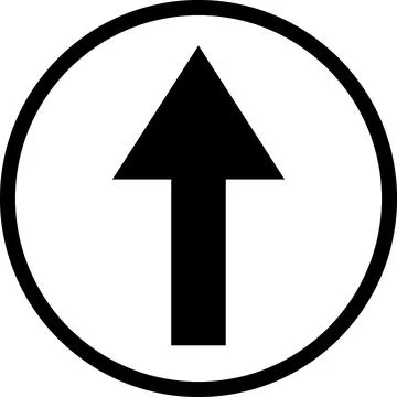 Arrow up side direction inside the black circle. Black Arrow Button Pointing Up. Stock Illustration