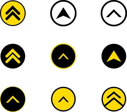 Arrow up side direction inside the black circle. Black Arrow Button Pointing Up. Stock Illustration