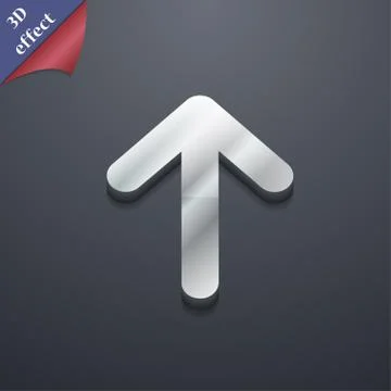 Arrow up, This side up  icon symbol. 3D style. Trendy, modern design with spa Stock Illustration