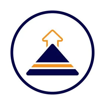 Arrow, sign, up arrow, side arrow, side up sign icon Illustrazione stock