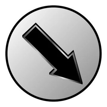 Arrow sign button Stock Illustration