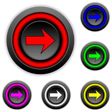 Arrow sign buttons set Stock Illustration