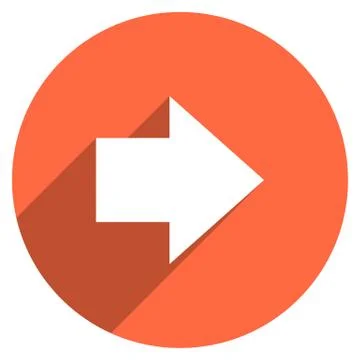 Arrow Sign Circle Icon Illustrazione stock