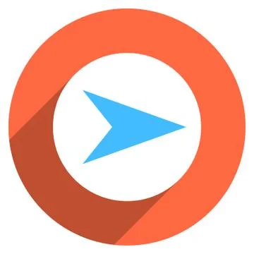 Arrow Sign Circle Icon Illustrazione stock