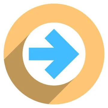 Arrow Sign Circle Icon 스톡 일러스트