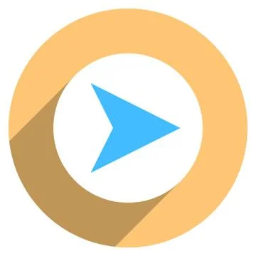 Arrow Sign Circle Icon Illustrazione stock