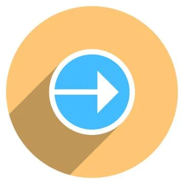 Arrow Sign Circle Icon Illustrazione stock
