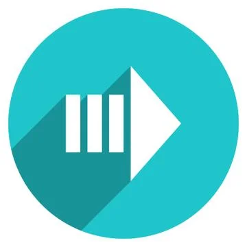 Arrow Sign Circle Icon Illustrazione stock