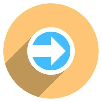 Arrow Sign Circle Icon Illustrazione stock