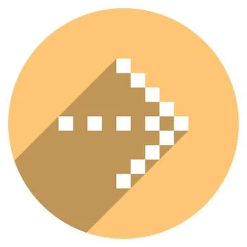Arrow Sign Digital Display Circle Icon Иллюстрация