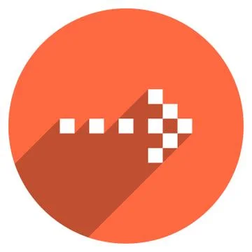 Arrow Sign Digital Display Circle Icon Stock-Illustration