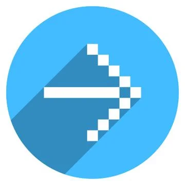Arrow Sign Digital Display Circle Icon Stock-Illustration
