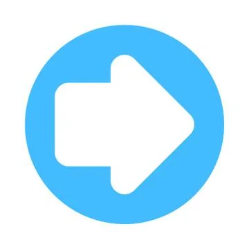 Arrow sign direction icon circle button flat style Stock-Illustration