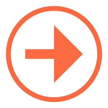 Arrow Sign Flat Circle Icon Illustrazione stock